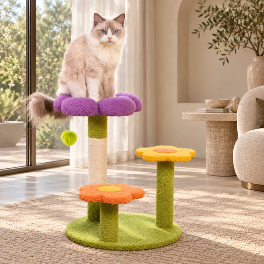 Waggletoys Flower Cat Tree Scratching Post