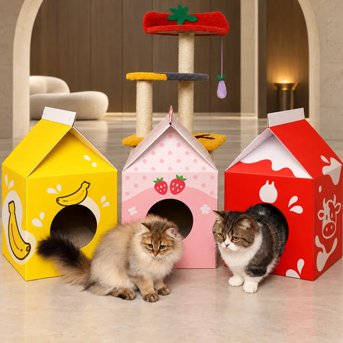 Waggletoys Milk Carton Cat Scratcher House