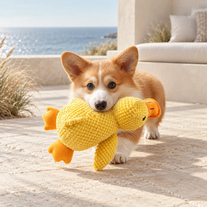 Waggletoys Squeaky Plush Duck Dog Toy