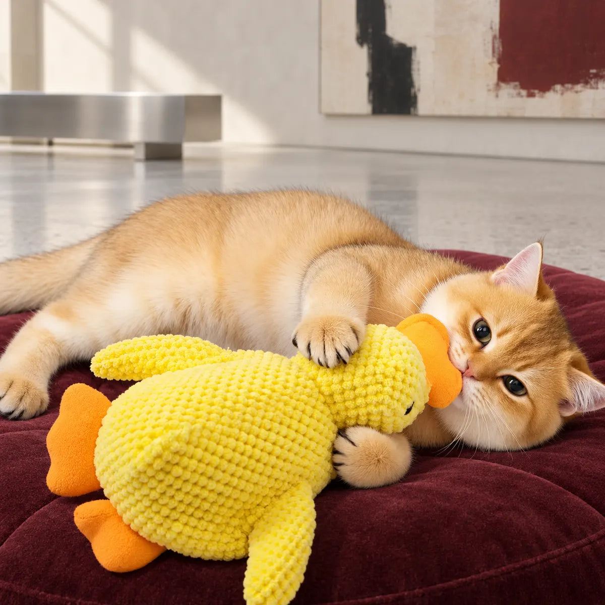 Waggletoys Squeaky Plush Duck Dog Toy