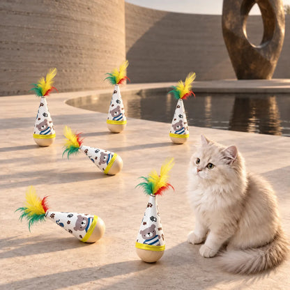 Waggletoys Wobble Feather Interactive Cat Toy