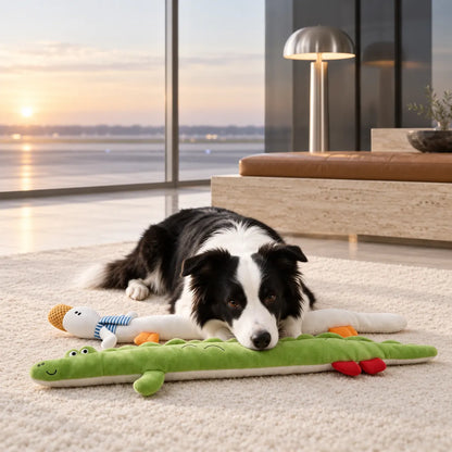 Waggletoys Squeaky Plush Cartoon Dog Toy