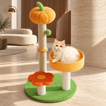 Waggletoys Pumpkin Cat Tree Scratching Post