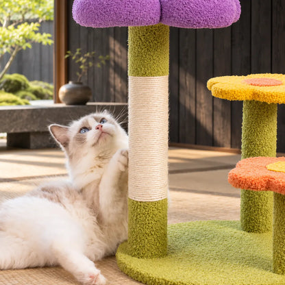 Waggletoys Flower Cat Tree Scratching Post