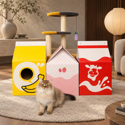 Waggletoys Milk Carton Cat Scratcher House